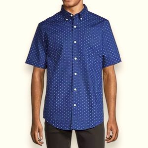 St. John’s Bay Men’s Navy Polkadot Button Down
